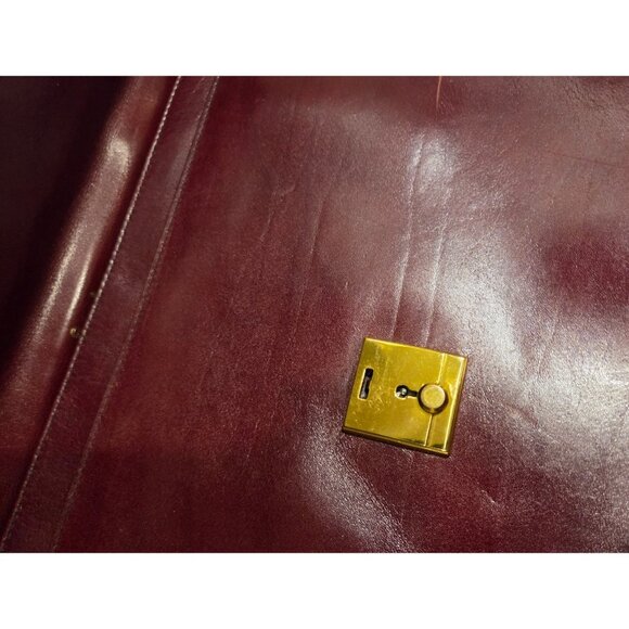 Vintage Etienne Aigner Oxblood Leather Document Brief Case Portfolio - Picture 6 of 16